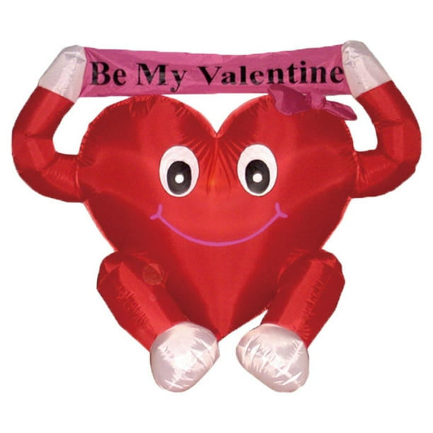 Inflatable inflatables 4' inflatable be my valentine valentine's day yard art decoration