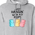 thumbnail image 3 of Inktastic Easter Just Hangin' with My Peeps Adult Hoodie Sweatshirt, 3 of 4