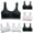 Light Pink 1PCS & Black 2PCS & Light Gray 1PCS & White 1PCS, variant on Training Bras for Girls Seamless Cotton Sports Bra Non Removable Pads Ultra Breathable Soft