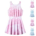 thumbnail image 5 of Odeerbi 2-8 Años Traje de Baño de Dos Piezas Para Niñas Traje de Baño de Verano Con Volantes Florales Y Pantalones Cortos Traje de Baño de Playa, 5 of 5