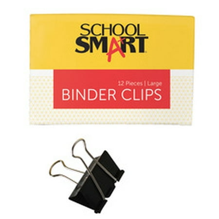 School Smart Binder Clip, Large, 2 Inches, Pack of