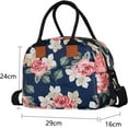 thumbnail image 4 of Insulated Lunch Bags for Women Men - AILKIN Large Tote Adult Lunch Box Side Pockets,Reusable Leakproof Cooler School Lunch Bag for Adult with Adjustable Shoulder Strap at Work Office Picnic,Big Flower, 4 of 6