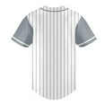thumbnail image 4 of Striped Baseball Jersey Shirt for Men Stripes Baseball Shirts Sports Uniform, 4 of 5