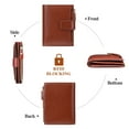 thumbnail image 3 of (2 pack) FALAN MULE Small Wallet for Women Genuine Leather Bifold Purse RFID Blocking Card Holder, 3 of 9