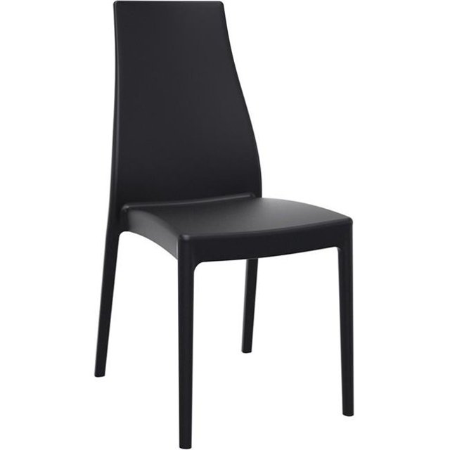 Miranda Chaise de Salle à Manger Noir - Lot de 2