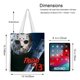 thumbnail image 5 of Jason Voorhees: Viernes 13 Bolso de tela con estampado de lienzo para mujer, bolsa de compras reutilizable y estética, con cremallera interior, regalo para mujer, 35 × 40 cm., 5 of 6