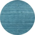 thumbnail image 1 of Ahgly Company Indoor Round Contemporary Bright Navy Blue Abstract Area Rugs, 6' Round, 1 of 6