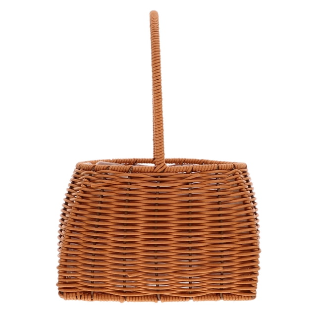 WHAMVOX Cesta De Rattan Tejida Para Almacenaje Con Impermeable Y Color Marrón Claro