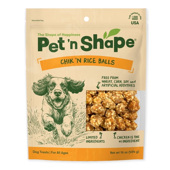 Pet 'n Shape Chik 'n Rice Balls Dog Treats - 1 Pound