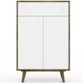 thumbnail image 3 of Manhattan Comfort Liberty Storage Cabinet in Rustic Brown and White, 3 of 8