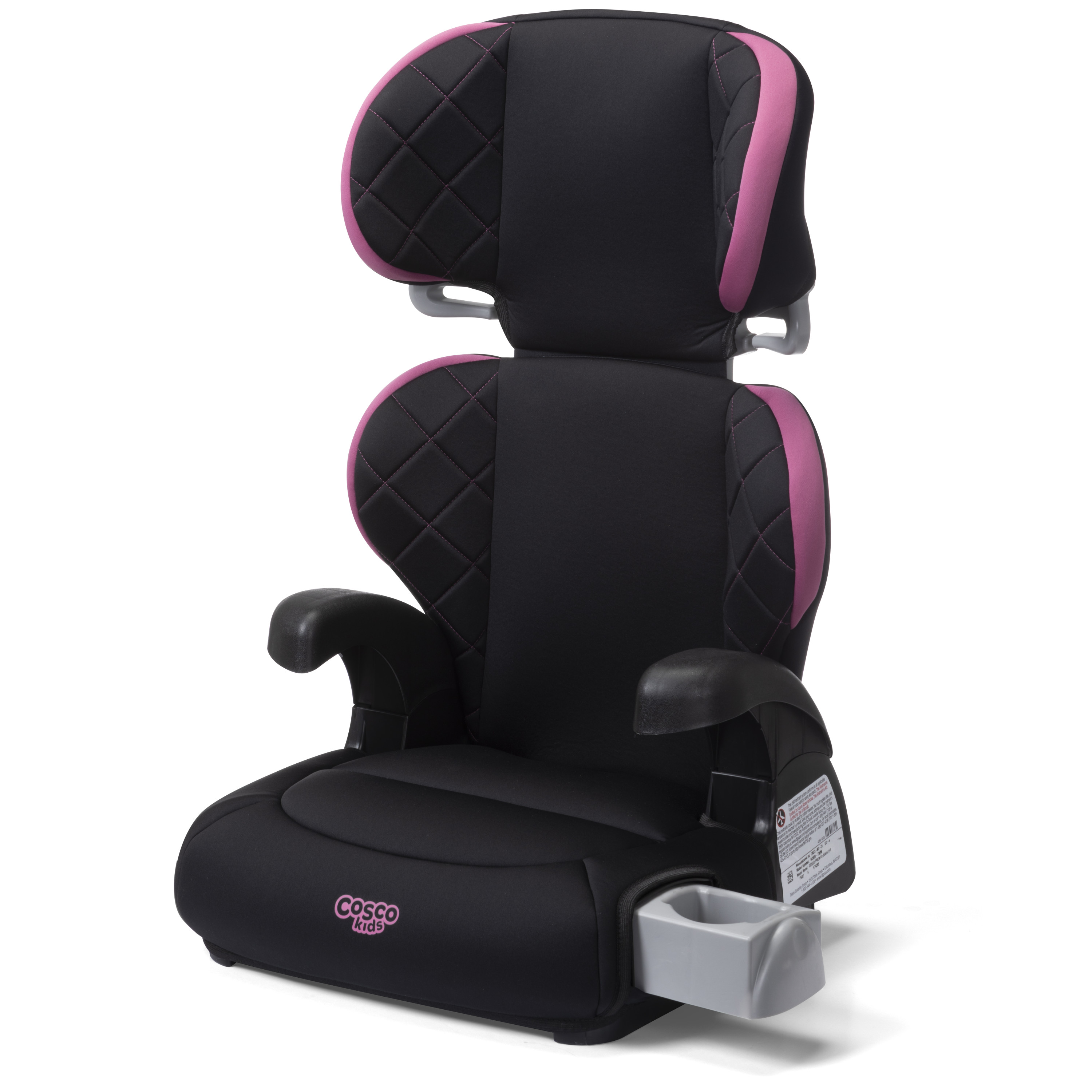 Cosco Kids Pronto Trend Belt-Positioning Toddler Booster Car Seat, Violet Diamonds