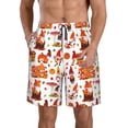 thumbnail image 1 of Balery Autumn Gnome Traje de Baño Estilo Hawaiano para Hombre, Shorts de Secado Rápido con Bolsillos-Small, 1 of 6