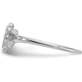thumbnail image 3 of 14k White Gold 6.0x6.5mm Open Back Heart Signet Ring - Ring Size 6.0, 3 of 8