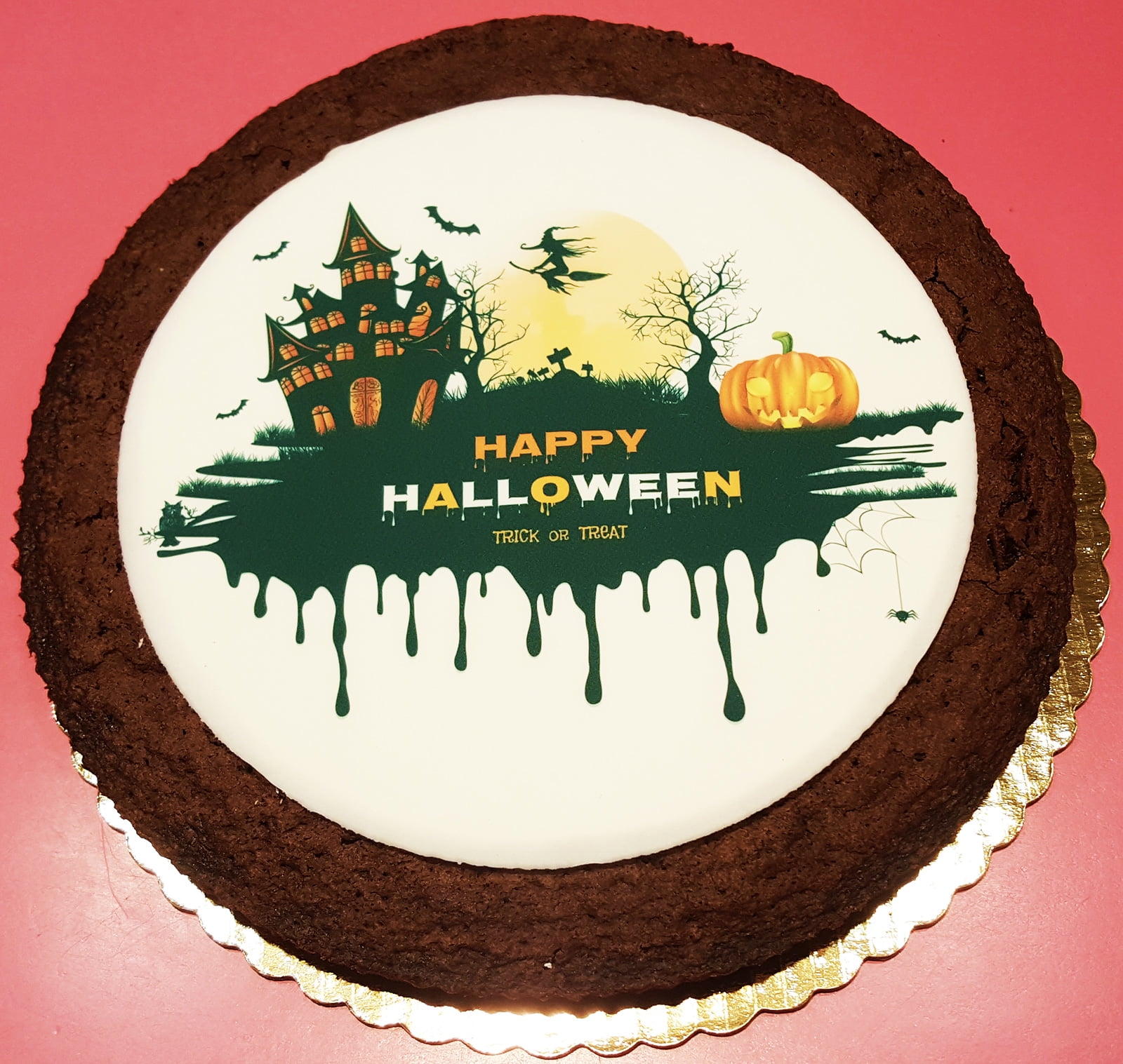 Halloween Spooky House Brownie Cake