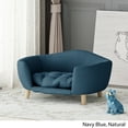 thumbnail image 3 of GDF Studio Samuel Mid Century Small Plush Dog Bed, Dark Gray and Natural Finish, 3 of 8