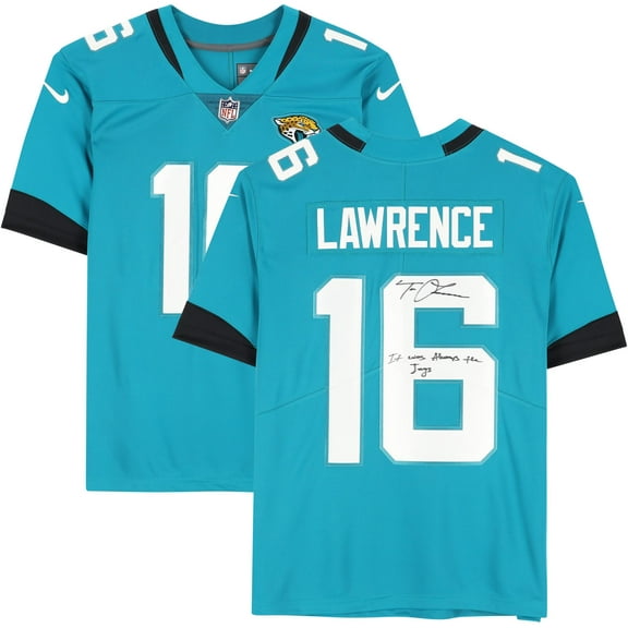 Trevor Lawrence Jacksonville Jaguars Autographed Teal Limited Jersey with "It Was Always the Jags" Inscriptions - Fanatics Authentic Certified