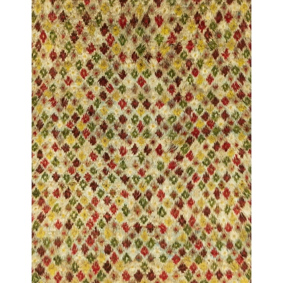 Ahgly Company Indoor Rectangle Abstract Red Abstract Area Rugs, 8' x 10'