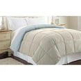 thumbnail image 2 of Modern Threads Reversible Oatmeal & Dusty Blue All-Season Down Alternative Bed Comforter, Twin, 2 of 8