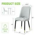 thumbnail image 6 of LUFTUT Modern Dining Chair with Metal Legs, Ergonomic PU Leather Chair for Kitchen, Dining Room, Comfortable High Back Chair (Light Gray), 6 of 7
