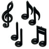 Black Plastic Musical Notes Party Accessory (1 count) (7/Pkg), By C4L