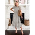 thumbnail image 4 of Dresses for Women Summer Casual Boho Dress Floral Print Ruffle Sleeve Midi Beach Dresses, 4 of 6