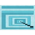 thumbnail image 1 of Ahgly Company Machine Washable Indoor Rectangle Transitional Dark Turquoise Green Area Rugs, 3' x 5', 1 of 7