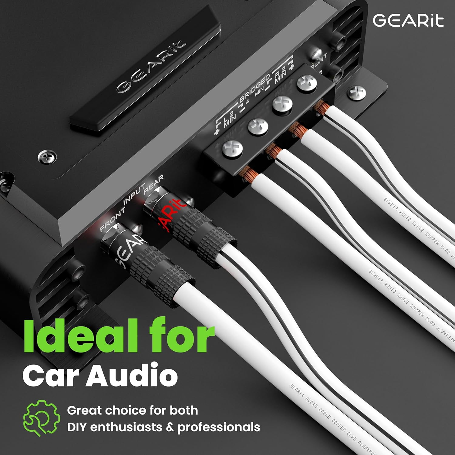 GearIT Pro Series 14 AWG Speaker Wire Copper Clad Aluminum, Great for Home Theater Speakers and Car Audio, White, 100 Feet / 30.48 Meters