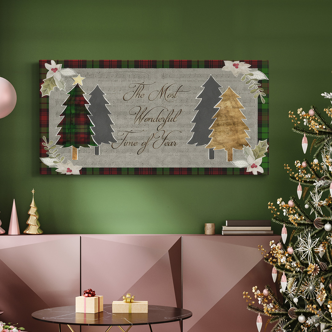 Collaged Christmas Collection A- Gallery Wrapped Canvas