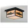 thumbnail image 2 of Meyda Tiffany 50094 Bonefish 2 Light 17" Wide Flush Mount Square Ceiling Fixture - Brown, 2 of 2