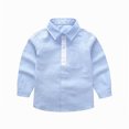 thumbnail image 7 of Fozruso Boys Long Sleeve Dress Shirts Classic Collared Top School Uniform Shirts for Toddlers and Kids, 7 of 7