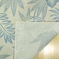 thumbnail image 5 of Reyn Spooner Kona Coast Kamea Tropical Floral Teal Blue Beige Flatweave Indoor/Outdoor Area Rug, 9x13, 5 of 9