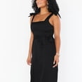 thumbnail image 4 of Vestidos elegantes de dama de honor para mujer, cuello cuadrado, volantes, vestido formal midi dividido para invitados de boda, fiesta de cóctel,, 4 of 7