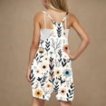 thumbnail image 4 of Zpanxa Girls Shorts Polyester Spandex Print Pattern Sleeveless Overalls with Pockets 13-14 Years, 4 of 5