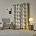 thumbnail image 2 of Sun Zero Sterling Gradient Geometric 100% Blackout Grommet Curtain Panel, 40"W x 84"L, Sage Green, 2 of 9