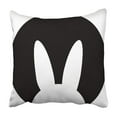 thumbnail image 1 of RYLABLUE Rabbit Tête de Lapin devant la Lune Animal de Pâques Mignon Graphique Lièvre Mammifère Nature Housse de Coussin 20x20 Pouces, 1 of 1