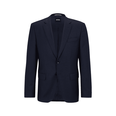 $795-Boss H-Huge Slim Fit Two Piece Wool Suit, Blue, 40L