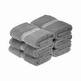 thumbnail image 2 of Superior 800 GSM Egyptian Cotton Heavyweight Face Towel Set of 6, Charcoal, 2 of 10