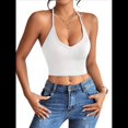 thumbnail image 2 of Camisola Básica de Tirantes Finos con Cuello en V y Canalé para Mujer (2025). L, 2 of 9