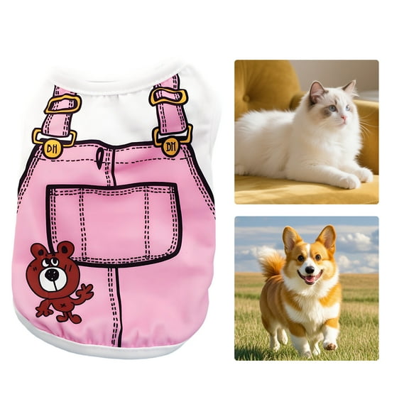 GASTROPOD Dog Clothes,Polyester Dog Shirts for Small Dogs,Breathable Material Dog Shirts,Pink,XS