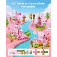 thumbnail image 2 of Bloques magneticos VEVOR, 100 piezas, juego de castillo de princesa, juguetes sensoriales STEM Montessori, 2 of 9