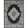 thumbnail image 2 of Nourison Passion Black Ivory 5'3" x 7'3" Area Rug, Traditional, Boho, Bed Room, Living Room, Dining Room, Kitchen, , Easy Cleaning, Non Shedding (5' x 7'), 2 of 8