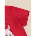 thumbnail image 6 of Toddler Little Boy 4th of July Tshirt Summer Short Sleeve America Flag Smocked T-Shirt Tees Tops Holiday Clothes 2-6Years, 6 of 8