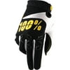 100% Airmatic Full Finger Glove: Black/Yellow 2XL