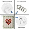 thumbnail image 5 of Valentine's Day Bathroom Shower Curtains with 12 Hooks Polyester Waterproof Shower Curtain for Stalls and Bathtubs Love Heart Romantic Eucalyptus Leaves Decorative Bathroom Curtain 72x72 Inches, 5 of 9