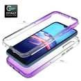 thumbnail image 6 of Mantto For Motorola Moto E 2020 Case, Front & Back 360 Full Body Clear Bumper Protection Case - Shock Proof edges Slim Hybrid Back Silicone Rubber TPU Gradient Color Phone Case - Purple, 6 of 8