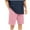 Pink, variant on yillto Cotton Shorts for Mens Big and Tall Lounge Shorts Loose Comfy Elastic Waist Pants with Pockets