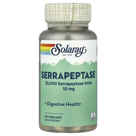 Serrapeptase 10 mg By Solaray - 90 Vegetable Caps
