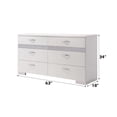 thumbnail image 3 of ACME Naima II 6 Drawer Wood Dresser in White, 3 of 6