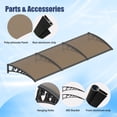 thumbnail image 3 of “48x60-120'' Window & Door Awning Exterior, UV/Rain/Snow Protection, UPF 50+ Polycarbonate Overhang Canopy with Drainage, for Door Entrance/Patio/Porch/Deck, 3 of 8