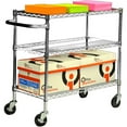 TRINITY 3Tier Chrome Utility Cart